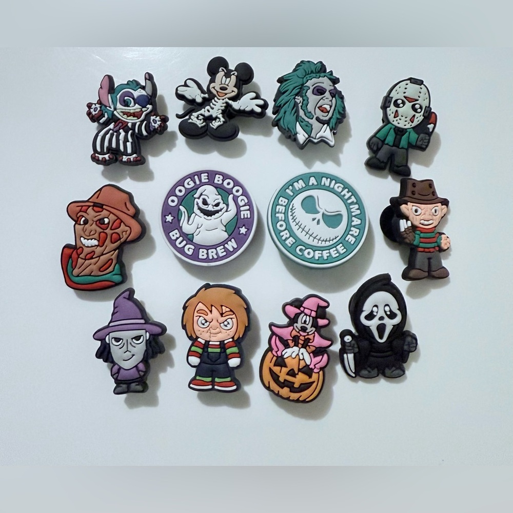 12 Halloween Croc Charms Jibbit Shoe Charm Disney Croc Charms